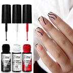 3 unids/set pintura metálica delineador Gel plateado champán dorado rosa dorado esmalte de uñas semipermanente UV Gel barniz para decoración de uñas - VibraStore