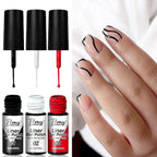 3 unids/set pintura metálica delineador Gel plateado champán dorado rosa dorado esmalte de uñas semipermanente UV Gel barniz para decoración de uñas - VibraStore