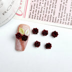 30 Uds. De abalorios para uñas de rosas suaves de resina Maillard, atmósfera 3D de otoño e invierno, accesorios luminosos para decoración de uñas de rosas para manicura DIY - VibraStore