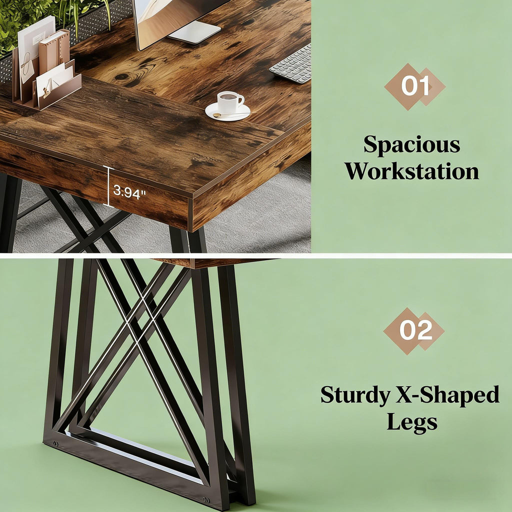 Vintage Executive Desk,Computer Desk,Office Desk Only Table