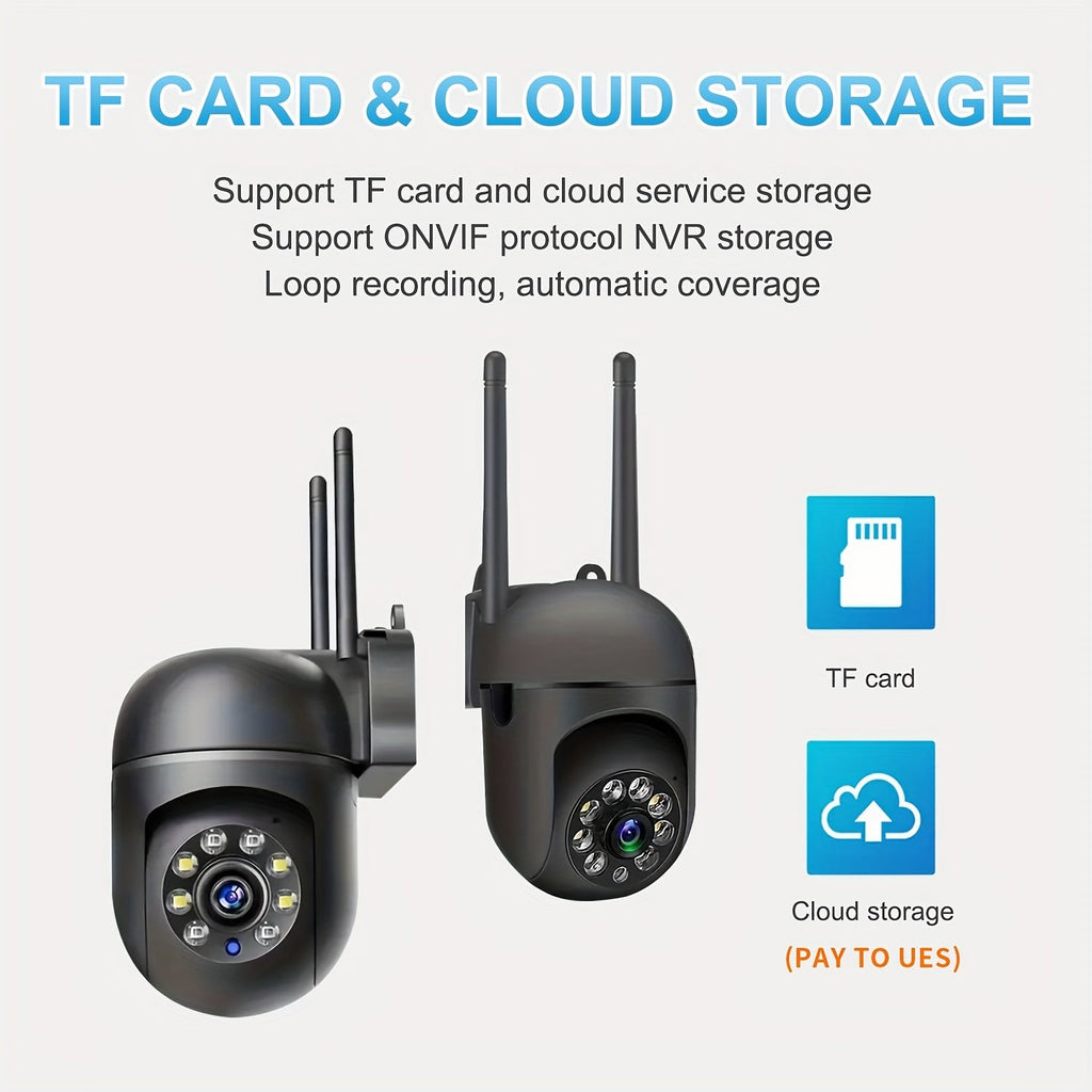 360 Wireless Camera Outdoor WiFi Night Vision Cam HD 1080P Home Security System - VibraStore