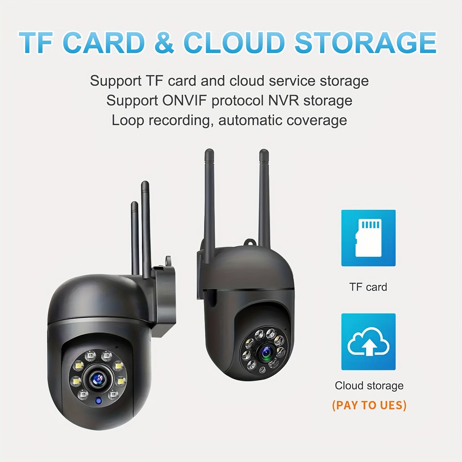 360 Wireless Camera Outdoor WiFi Night Vision Cam HD 1080P Home Security System - VibraStore