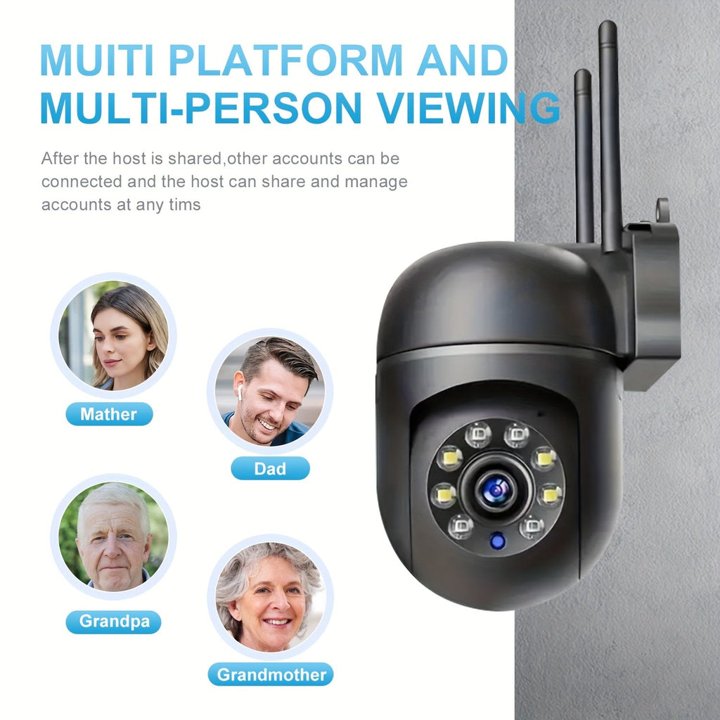360 Wireless Camera Outdoor WiFi Night Vision Cam HD 1080P Home Security System - VibraStore