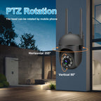 360 Wireless Camera Outdoor WiFi Night Vision Cam HD 1080P Home Security System - VibraStore