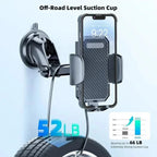360° Windshield Car Phone Holder Car Dashboard Mobile Cell Support Bracket Universal Sucker for iPhone 16 15 14 Samsung Xiaomi - VibraStore