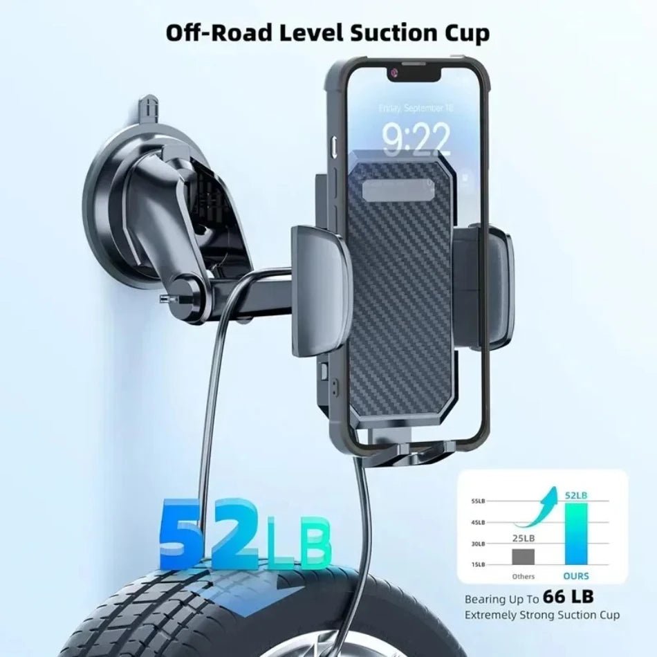 360° Windshield Car Phone Holder Car Dashboard Mobile Cell Support Bracket Universal Sucker for iPhone 16 15 14 Samsung Xiaomi - VibraStore
