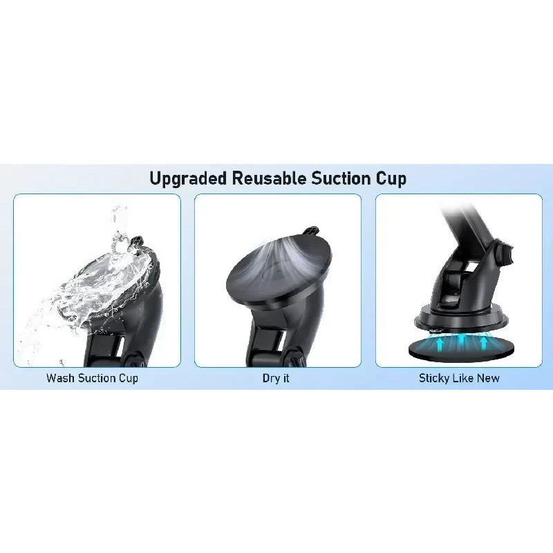 360° Windshield Car Phone Holder Car Dashboard Mobile Cell Support Bracket Universal Sucker for iPhone 16 15 14 Samsung Xiaomi - VibraStore