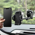360° Windshield Car Phone Holder Car Dashboard Mobile Cell Support Bracket Universal Sucker for iPhone 16 15 14 Samsung Xiaomi - VibraStore