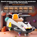 Electric Ride On Wiggle Car For Kids Toddlers With Light Music,2 In 1 360 Steering Wheel Powered Swing Twist Car