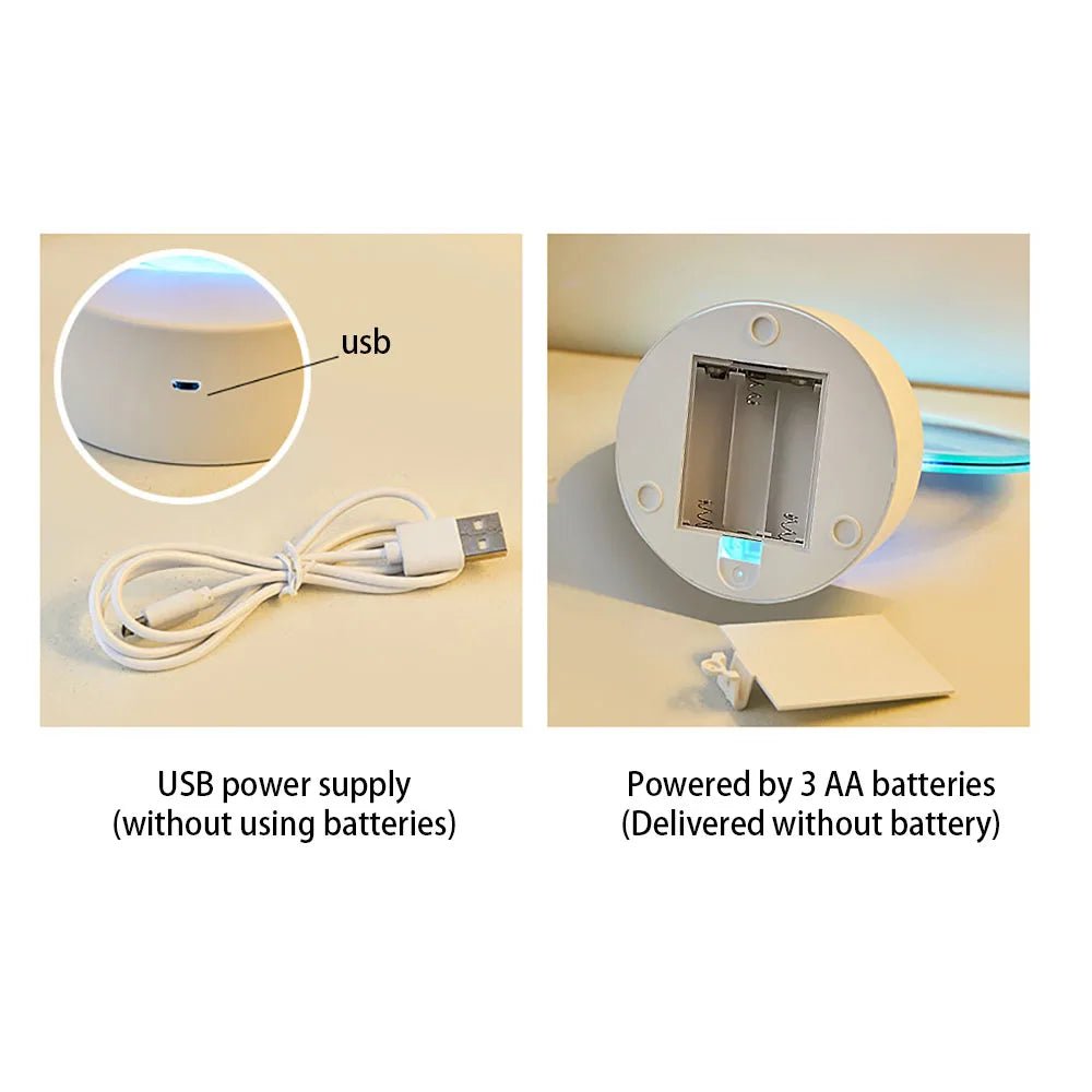 3D Quicksand Lamp Atmosphere Light Ornament Creative Gift Hourglass Night Lamp Table Lamp Office Company Bedroom Decoration - VibraStore