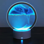 3D Quicksand Lamp Atmosphere Light Ornament Creative Gift Hourglass Night Lamp Table Lamp Office Company Bedroom Decoration - VibraStore