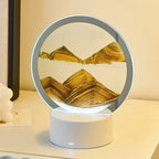 3D Quicksand Lamp Atmosphere Light Ornament Creative Gift Hourglass Night Lamp Table Lamp Office Company Bedroom Decoration - VibraStore