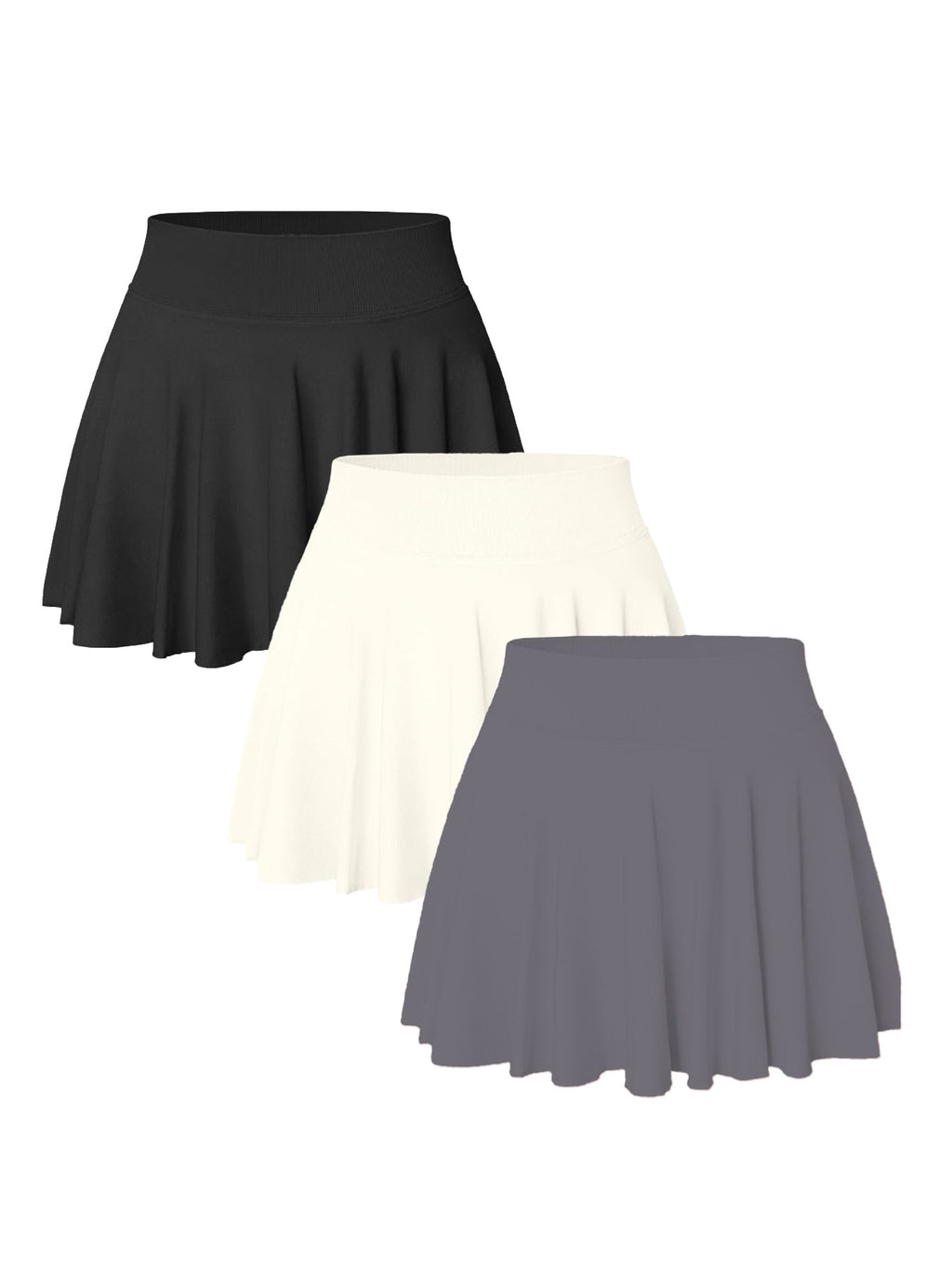 3PACK Seamless Tennis Shorts Skirt For Women - VibraStore