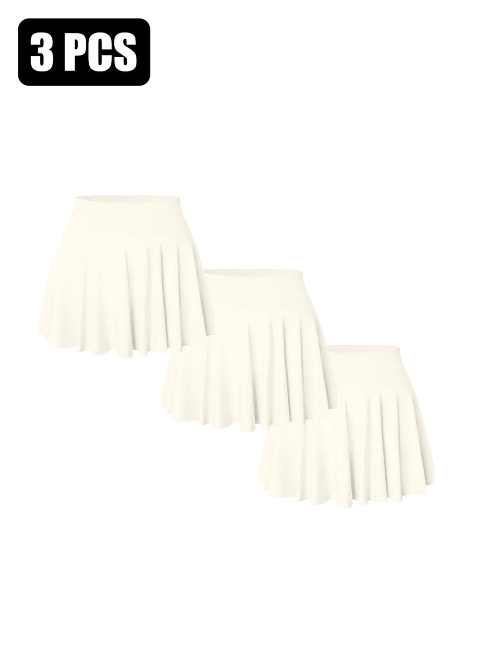 3PACK Seamless Tennis Shorts Skirt For Women - VibraStore