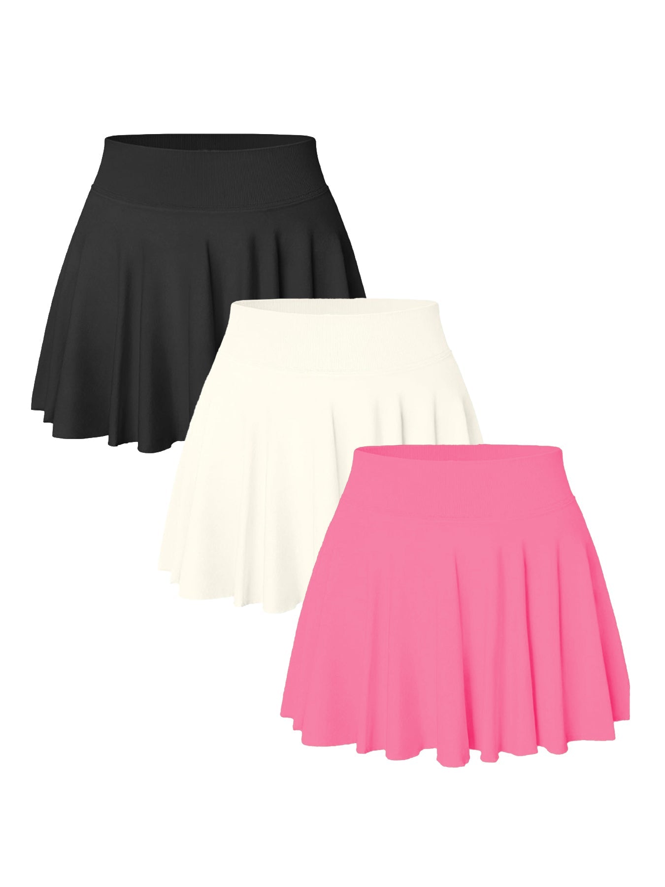 3PACK Seamless Tennis Shorts Skirt For Women - VibraStore