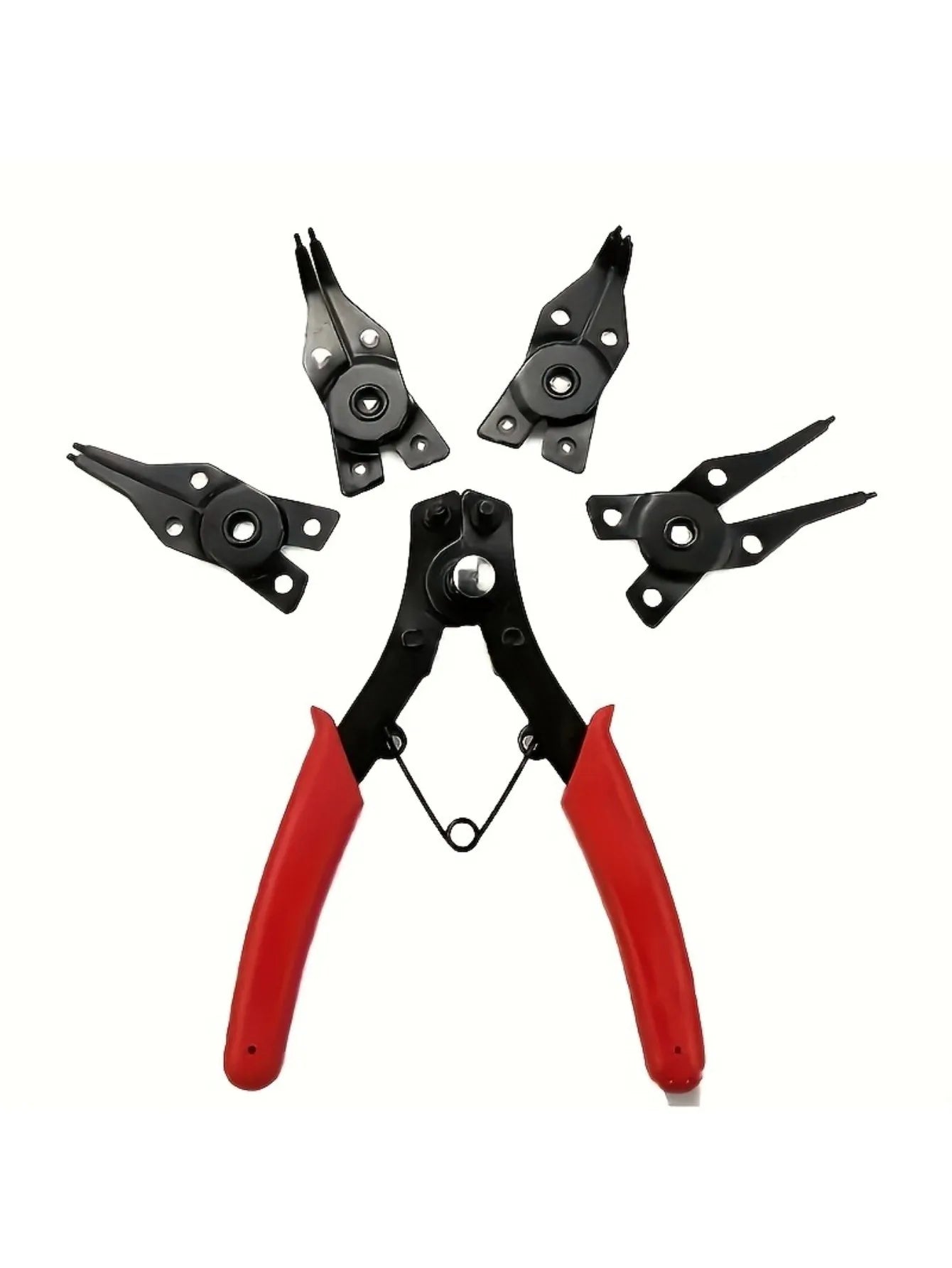 4 - in - 1 snap ring pliers set Shell ring pliers multifunctional crimping detachable pliers head snap ring pliers manual tool multi - VibraStore