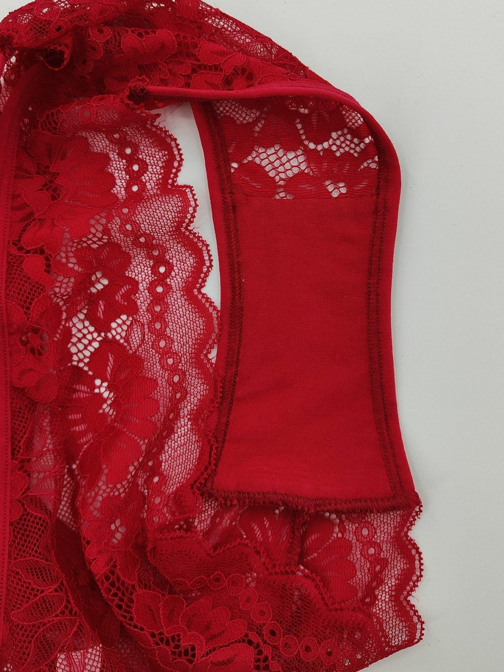 4 Pcs Women's Elegant Sheer Jacquard Lace Bikini Panties, Mid Stretch Low Waist Panties, Women's Lingerie & Underwear - VibraStore