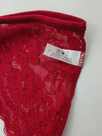 4 Pcs Women's Elegant Sheer Jacquard Lace Bikini Panties, Mid Stretch Low Waist Panties, Women's Lingerie & Underwear - VibraStore