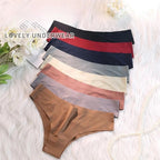 4 unids/set de bragas sin costuras, ropa interior Sexy para mujer, calzoncillos de seda helada, Tanga de cintura baja, bragas ultrafinas suaves y sólidas para mujer - VibraStore