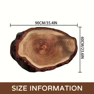 Wood Grain Diatomaceous Earth Mat, Super Absorbent Quick-Dry Non-Slip Rug For Kitchen, Bathroom, Bedroom - Unique Tree Ring Design Floor Mat