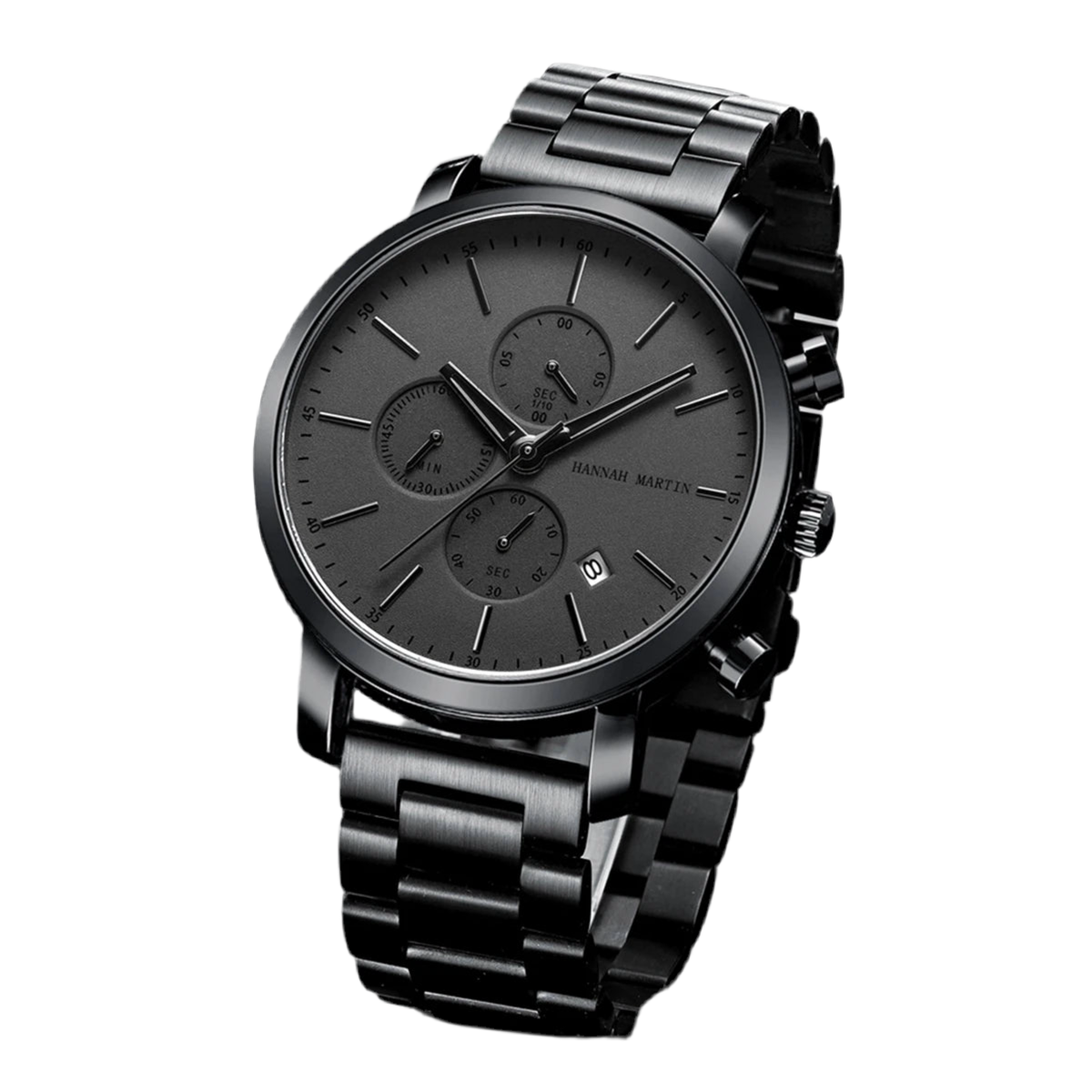 Reloj Hannah Martin Top para hombre, marca de estilo empresarial, acero inoxidable, moda, resistente al agua, deportivo, reloj de cuarzo multifuncional para hombre