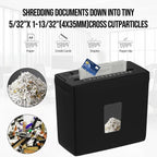 Paper Shredder For Home Use,5 Sheets Small Crosscut Paper Shredder,P-4 Security Level With 2.38-Gallon Basket, 4-Mode Design-Durable & Fast And Jam Proof For Home Office Utilization