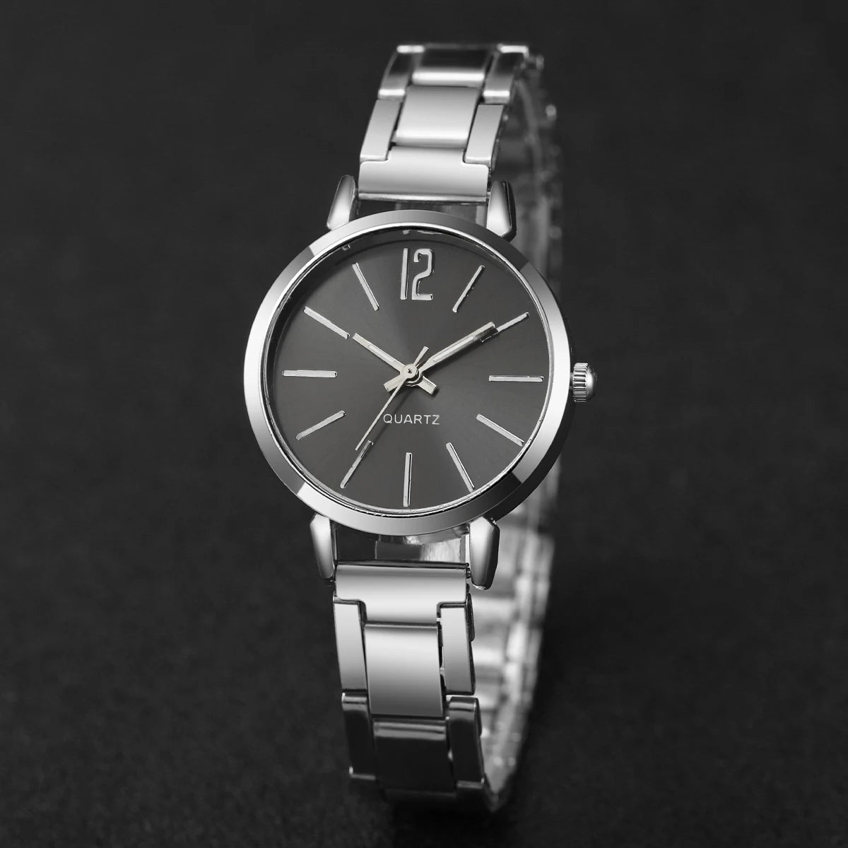 4PCS/Set Fashion Arabic Dial Women Quartz Watch Casual Ladies Wristwatch Rhinestone Bracelets Set Reloj Mujer (Without Box) - VibraStore