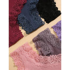 5 unids/set de bragas de algodón para mujer, ropa interior íntima de encaje Floral, bragas de encaje de retales a la moda, calzoncillos suaves para mujer, lencería S - XL - VibraStore