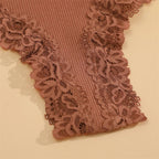 5 unids/set de bragas de algodón para mujer, ropa interior íntima de encaje Floral, bragas de encaje de retales a la moda, calzoncillos suaves para mujer, lencería S - XL - VibraStore