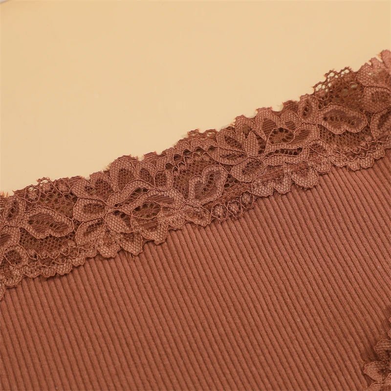 5 unids/set de bragas de algodón para mujer, ropa interior íntima de encaje Floral, bragas de encaje de retales a la moda, calzoncillos suaves para mujer, lencería S - XL - VibraStore