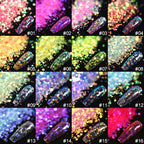 50 g/bolsa de lentejuelas hexagonales mixtas para uñas, copos holográficos gruesos para maquillaje corporal/ojos/cara, decoraciones de manicura brillantes * & - VibraStore