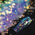 50 g/bolsa de lentejuelas hexagonales mixtas para uñas, copos holográficos gruesos para maquillaje corporal/ojos/cara, decoraciones de manicura brillantes * & - VibraStore