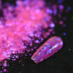 50 g/bolsa de lentejuelas hexagonales mixtas para uñas, copos holográficos gruesos para maquillaje corporal/ojos/cara, decoraciones de manicura brillantes * & - VibraStore