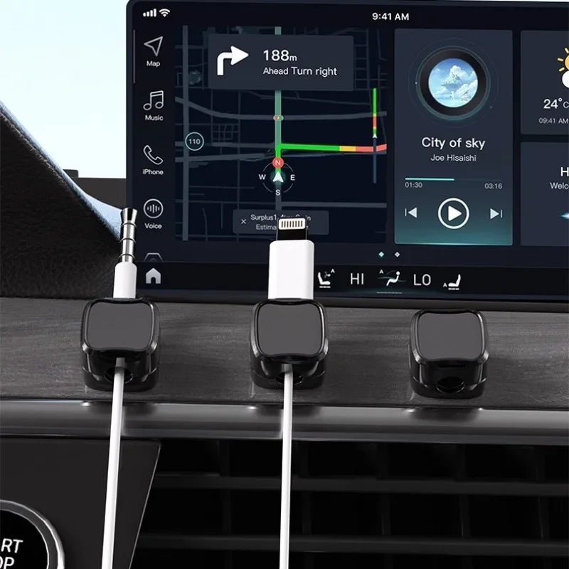 5/10 PCS Magnetic Cable Clips Cable Smooth Adjustable Cord Holder Under Desk Cable Management Wire Keeper Cable Organizer Holder - VibraStore