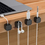 5/10 PCS Magnetic Cable Clips Cable Smooth Adjustable Cord Holder Under Desk Cable Management Wire Keeper Cable Organizer Holder - VibraStore