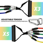 TPE 11-Piece Fitness Equipment Resistance Band Set