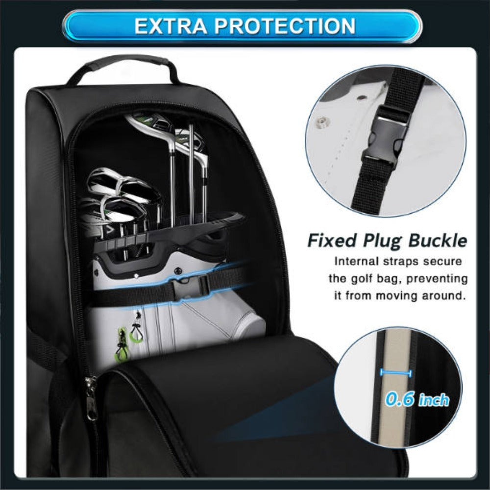 Support pan European shipping--Golf Travel Bag With Wheels, Oxford Cloth Wear-Resistant Soft Sided Foldable Golf Club Bag Covers, For Airlines Golf Aviation Bag