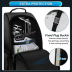 Support pan European shipping--Golf Travel Bag With Wheels, Oxford Cloth Wear-Resistant Soft Sided Foldable Golf Club Bag Covers, For Airlines Golf Aviation Bag