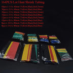 530/127pcs Heat Shrink Tubing Sleeves Polyolefin Set 2:1 Shrink Ratio for Wires Cables Multicolor Sleeves - VibraStore
