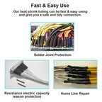530/127pcs Heat Shrink Tubing Sleeves Polyolefin Set 2:1 Shrink Ratio for Wires Cables Multicolor Sleeves - VibraStore