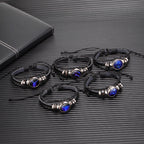 12 Zodiac Constellation Bracelet Luminous Braided Design Bracelet For Men Women Kids