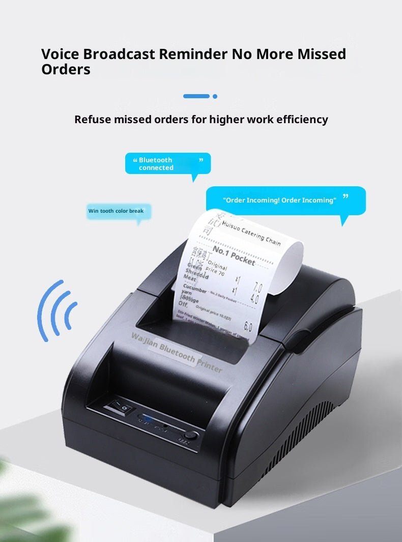 58mm Desktop USB Bluetooth Thermosensitive Receipt Printer Can Connect To Android and iOS - VibraStore