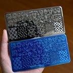 5D dibujos animados Hello kitty Nail Art placa de estampado pegatina lindo arco Kitty diseño grande plantilla de sello de impresión inoxidable herramientas de uñas - VibraStore