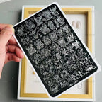 5D dibujos animados Hello kitty Nail Art placa de estampado pegatina lindo arco Kitty diseño grande plantilla de sello de impresión inoxidable herramientas de uñas - VibraStore