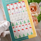 5D Navidad en relieve Nail Art pegatina copo de nieve Santa Claus adhesivo deslizante Año nuevo uñas calcomanías tallado manicura decoraciones y  Navidad - VibraStore