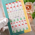 5D Navidad en relieve Nail Art pegatina copo de nieve Santa Claus adhesivo deslizante Año nuevo uñas calcomanías tallado manicura decoraciones y  Navidad - VibraStore