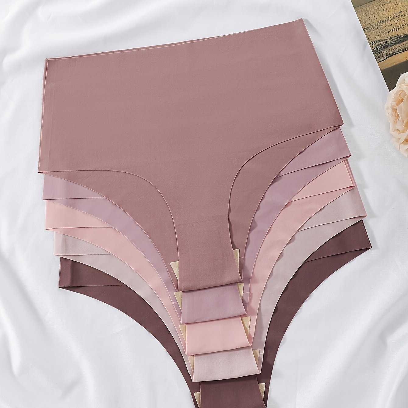 5pcs High Waist Seamless Mixed Color Panties Pack, Women's Underwear & Lingerie - VibraStore