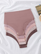 5pcs High Waist Seamless Mixed Color Panties Pack, Women's Underwear & Lingerie - VibraStore
