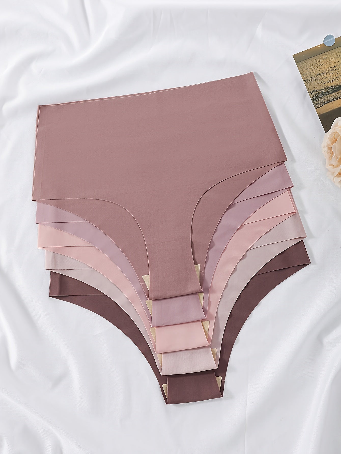 5pcs High Waist Seamless Mixed Color Panties Pack, Women's Underwear & Lingerie - VibraStore