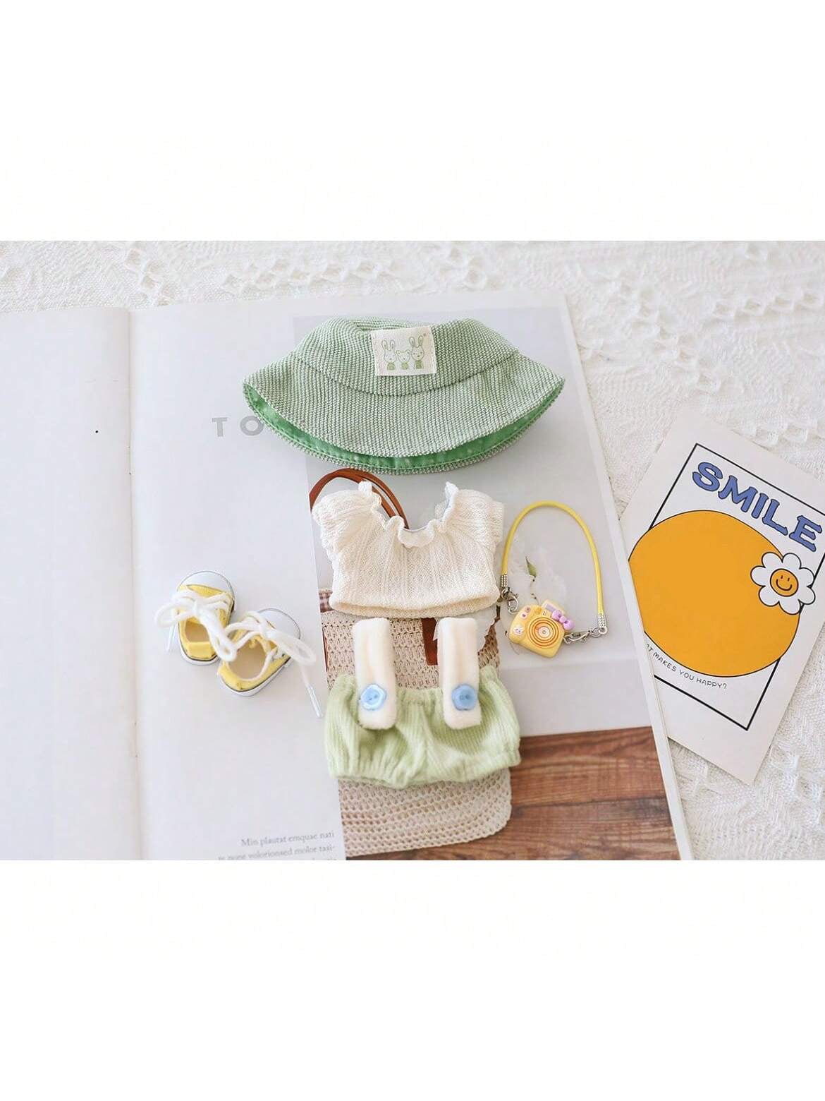 5PCS - Set Cute Hat Shoes Doll Clothes Outfit Set For LABUBU 15CM - 17CM Doll, Adorable Dress Up Accessories For Doll - Dolls Not Included - VibraStore